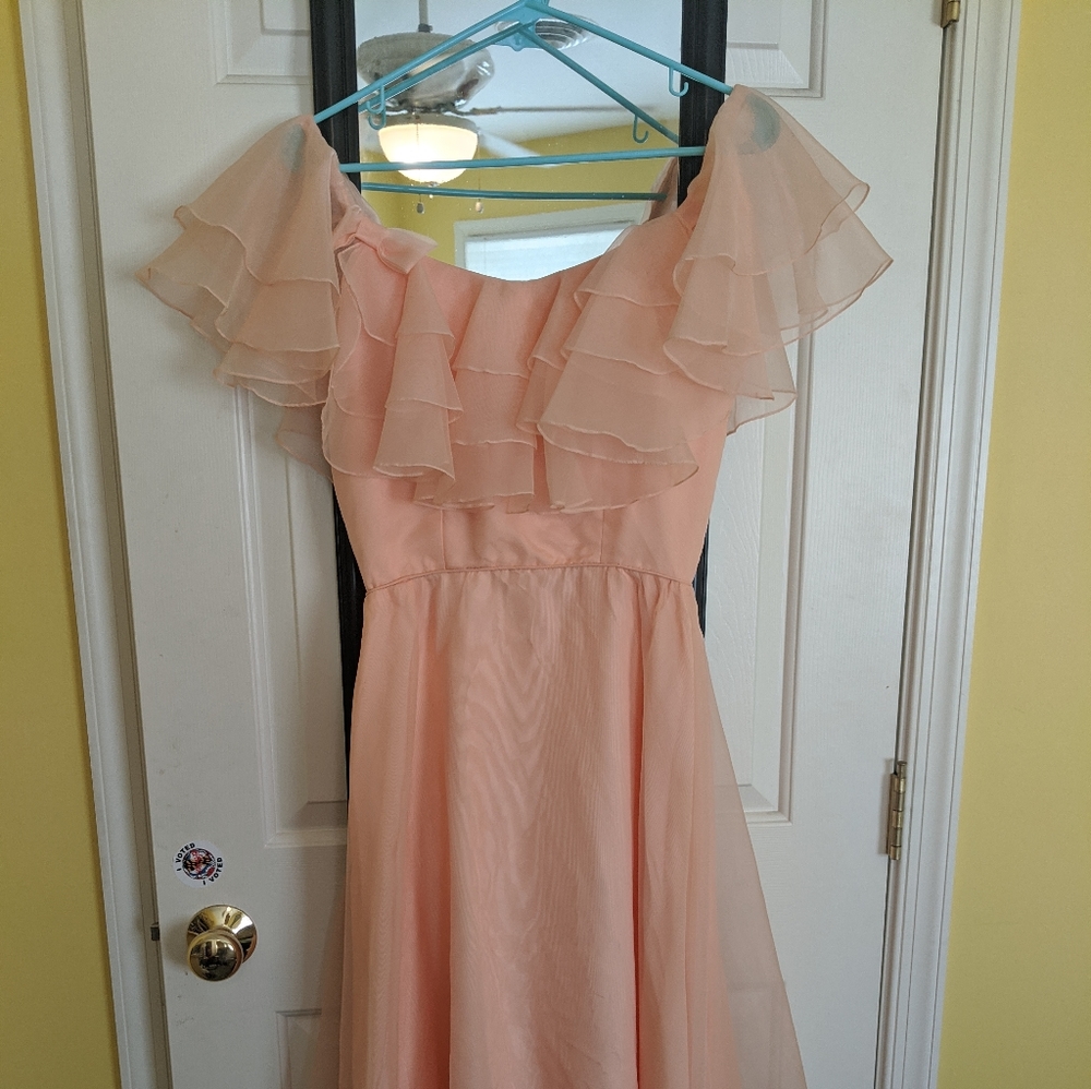 Peach vintage formal dress